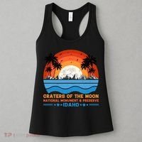 80s 90s Retro Sunset Distressed Craters Of The Moon National Monument Idaho Women's Tank Top thumb 3