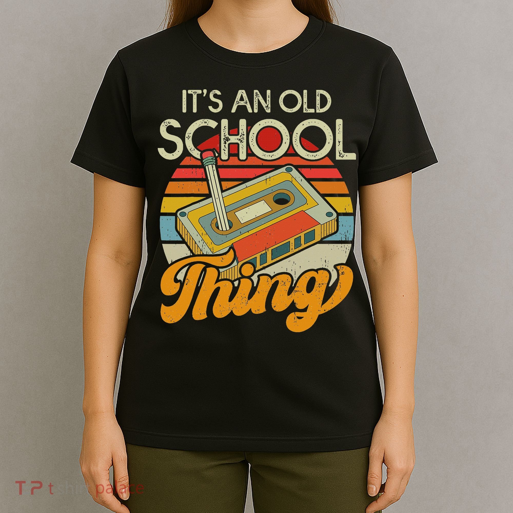 80s 90s Retro Oldschool Cassette Tape Music Women T-Shirt