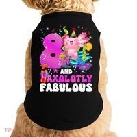 8th Axolotl Birthday Party Eight Year Old Axolotl Birthday Doggie Tank thumb 0