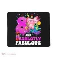 8th Axolotl Birthday Party Eight Year Old Axolotl Birthday Mousepad thumb 0