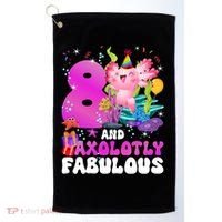 8th Axolotl Birthday Party Eight Year Old Axolotl Birthday Golf Towel thumb 0