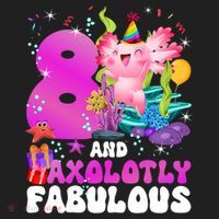 8th Axolotl Birthday Party Eight Year Old Axolotl Birthday Golf Towel thumb 3