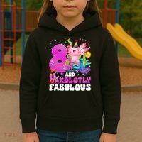 8th Axolotl Birthday Party Eight Year Old Axolotl Birthday Kids Hoodie thumb 3