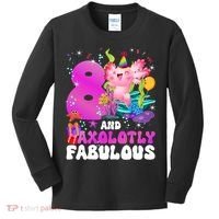 8th Axolotl Birthday Party Eight Year Old Axolotl Birthday Kids Long Sleeve Shirt thumb 0