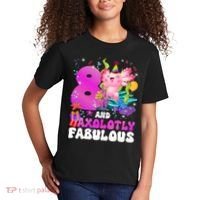 8th Axolotl Birthday Party Eight Year Old Axolotl Birthday Kids T-Shirt thumb 2