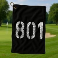 801 Area Code Salt Lake City Golf Towel thumb 1