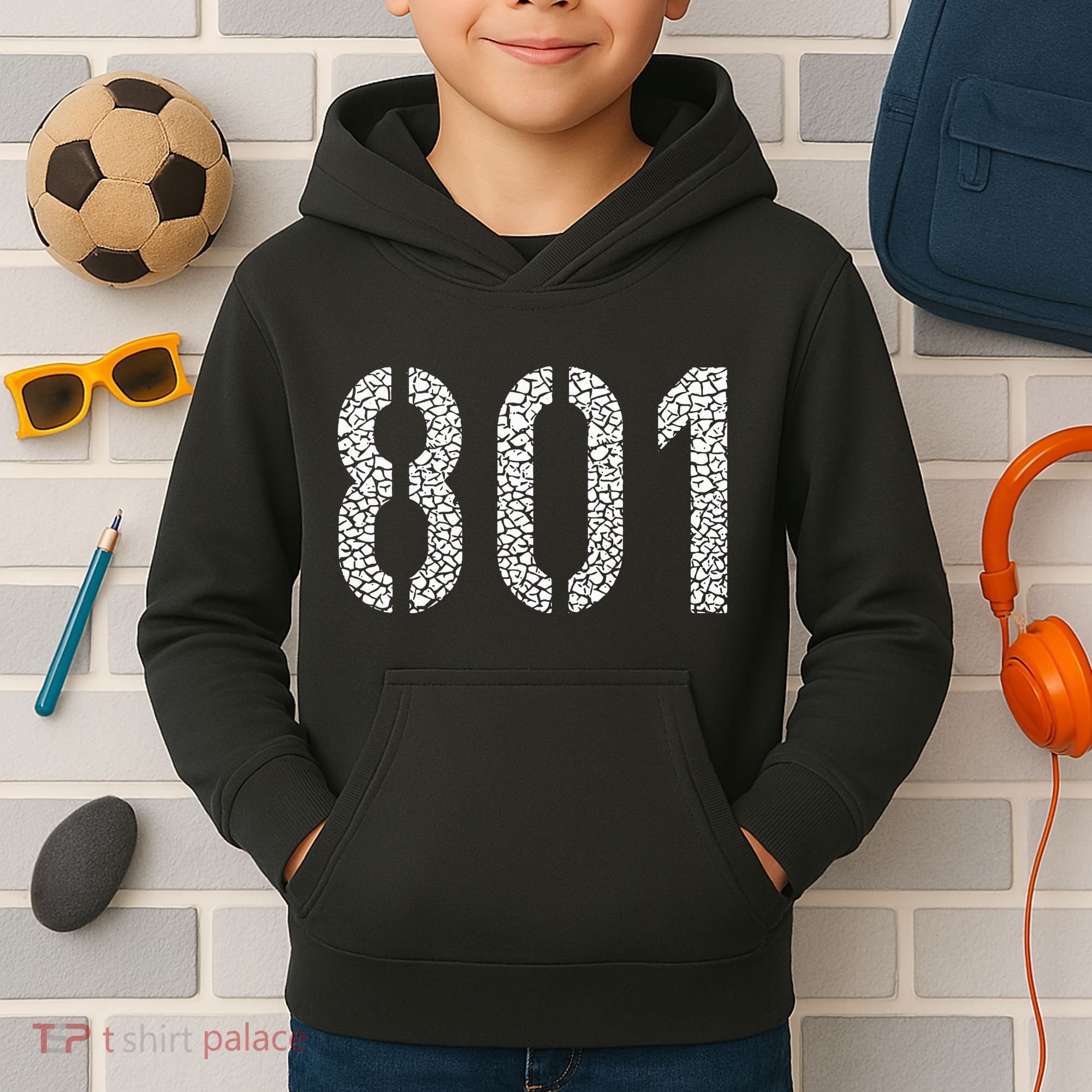 801 Area Code Salt Lake City Kids Hoodie