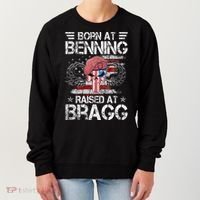 82nd Airborne Division Born At Ft Benning Raised Fort Bragg Women's Sweatshirt thumb 0