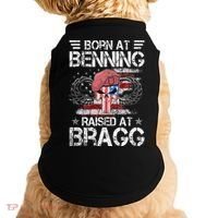 82nd Airborne Division Born At Ft Benning Raised Fort Bragg Doggie Tank thumb 0