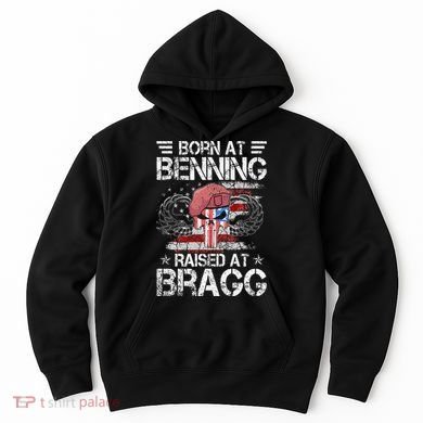 82nd Airborne Division Born At Ft Benning Raised Fort Bragg Hoodie