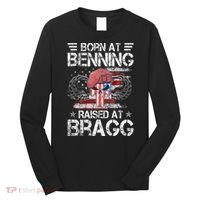 82nd Airborne Division Born At Ft Benning Raised Fort Bragg Long Sleeve Shirt thumb 0