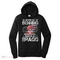 82nd Airborne Division Born At Ft Benning Raised Fort Bragg Women's Hoodie thumb 0