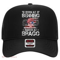 82nd Airborne Division Born At Ft Benning Raised Fort Bragg Hat thumb 0