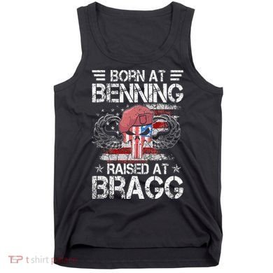 82nd Airborne Division Born At Ft Benning Raised Fort Bragg Tank Top