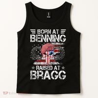 82nd Airborne Division Born At Ft Benning Raised Fort Bragg Tank Top thumb 2