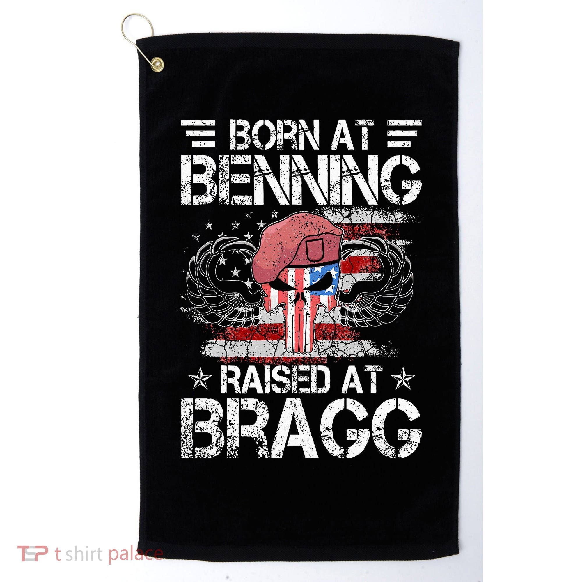82nd Airborne Division Born At Ft Benning Raised Fort Bragg Golf Towel