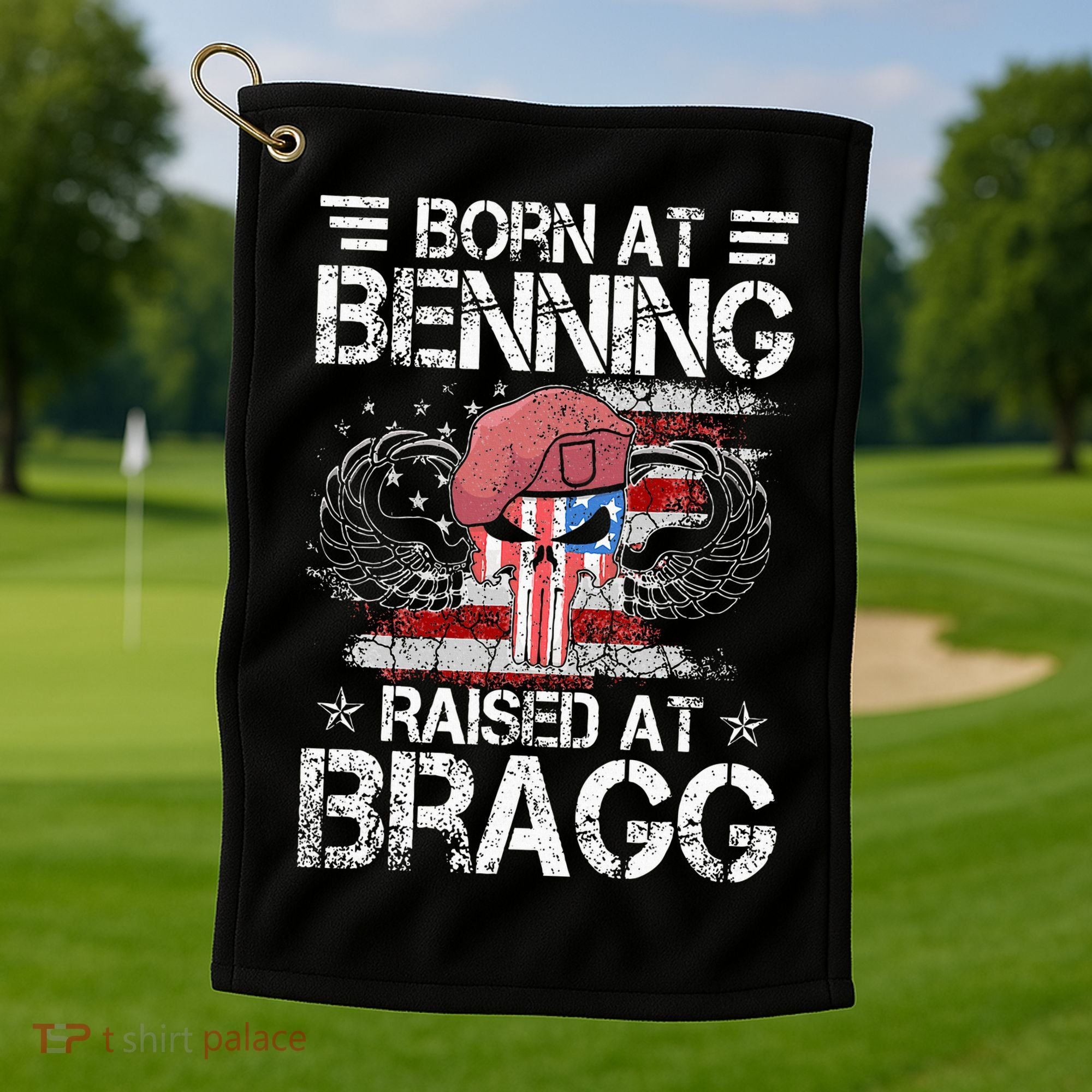 82nd Airborne Division Born At Ft Benning Raised Fort Bragg Golf Towel