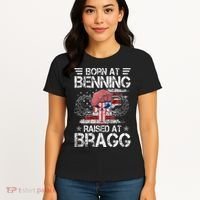82nd Airborne Division Born At Ft Benning Raised Fort Bragg Women's T-Shirt thumb 4