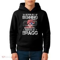 82nd Airborne Division Born At Ft Benning Raised Fort Bragg Kids Hoodie thumb 4