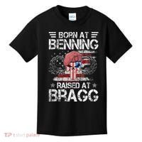 82nd Airborne Division Born At Ft Benning Raised Fort Bragg Kids T-Shirt thumb 0
