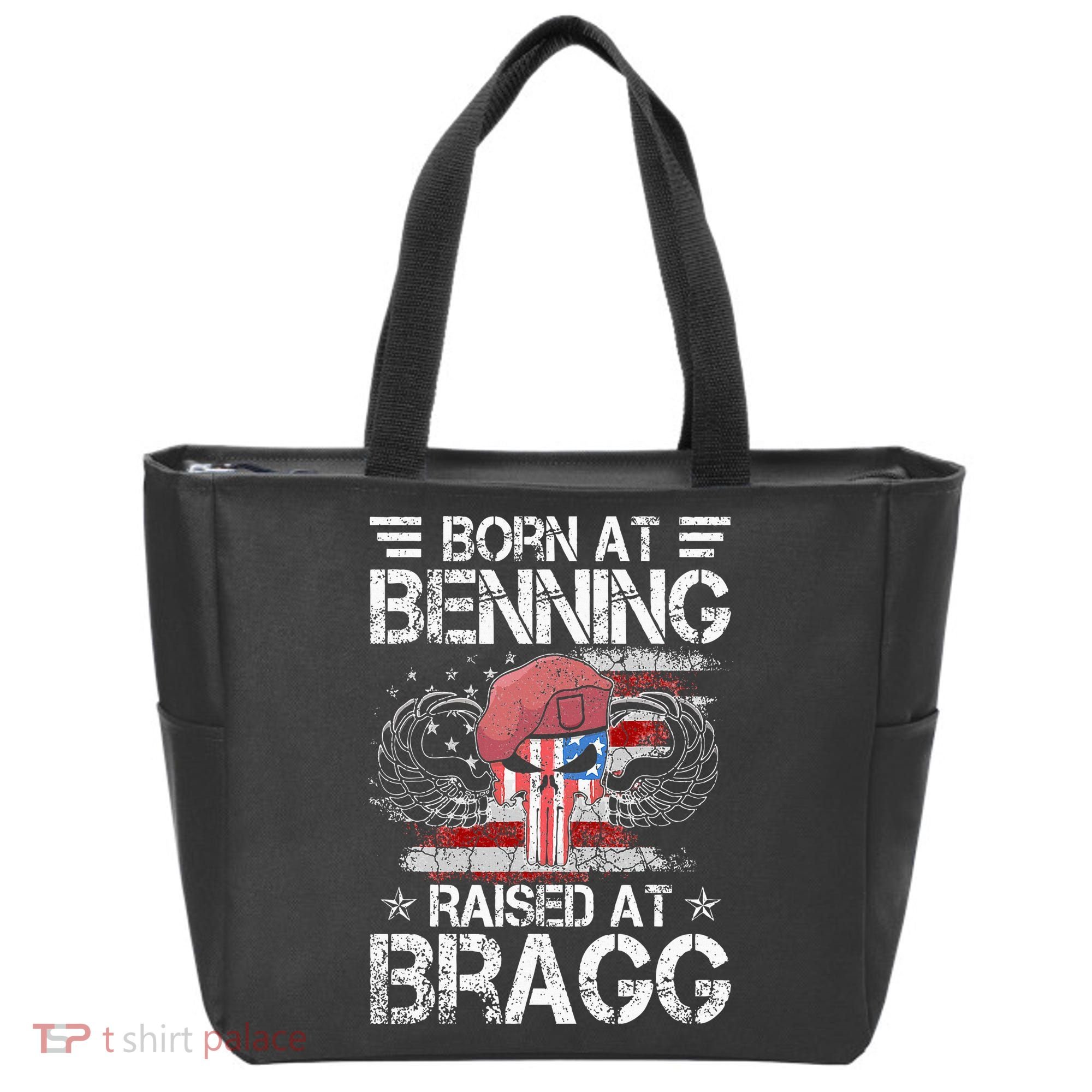 82nd Airborne Division Born At Ft Benning Raised Fort Bragg Tote Bag