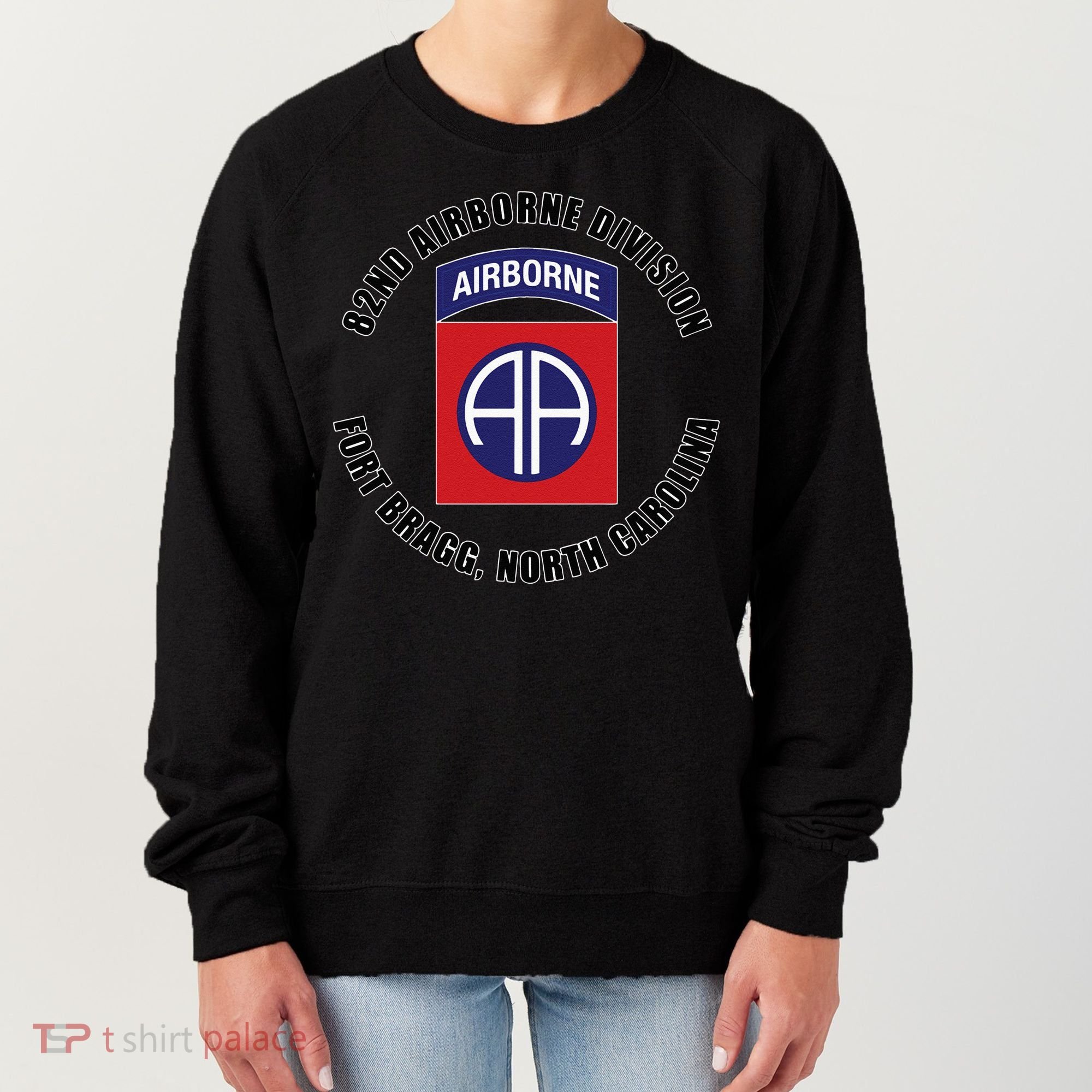 82nd Airborne Division Fort Bragg North Carolina Emblem Vet Women's Sweatshirt
