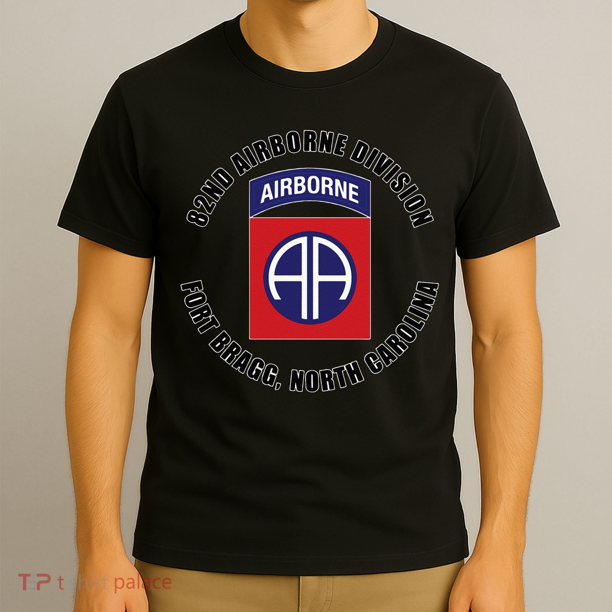 82nd Airborne Division Fort Bragg North Carolina Emblem Vet T-Shirt