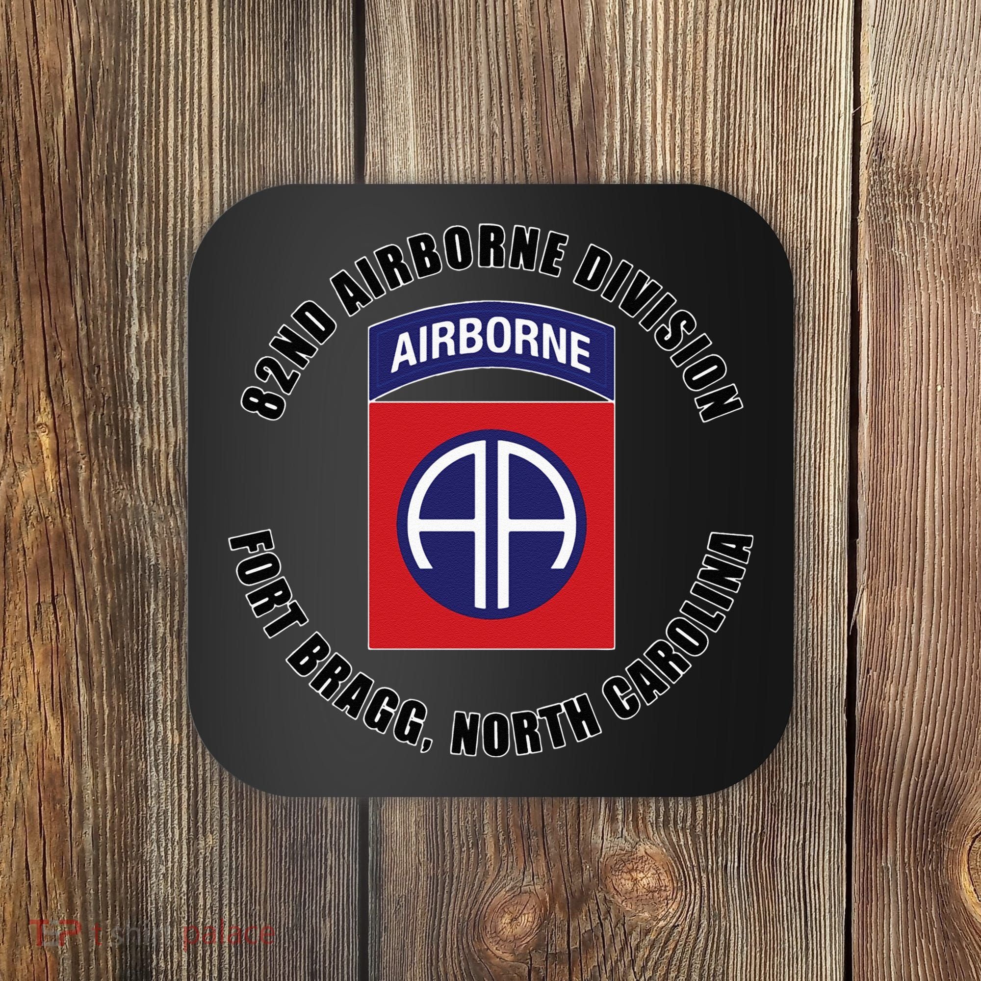 82nd Airborne Division Fort Bragg North Carolina Emblem Vet Coaster