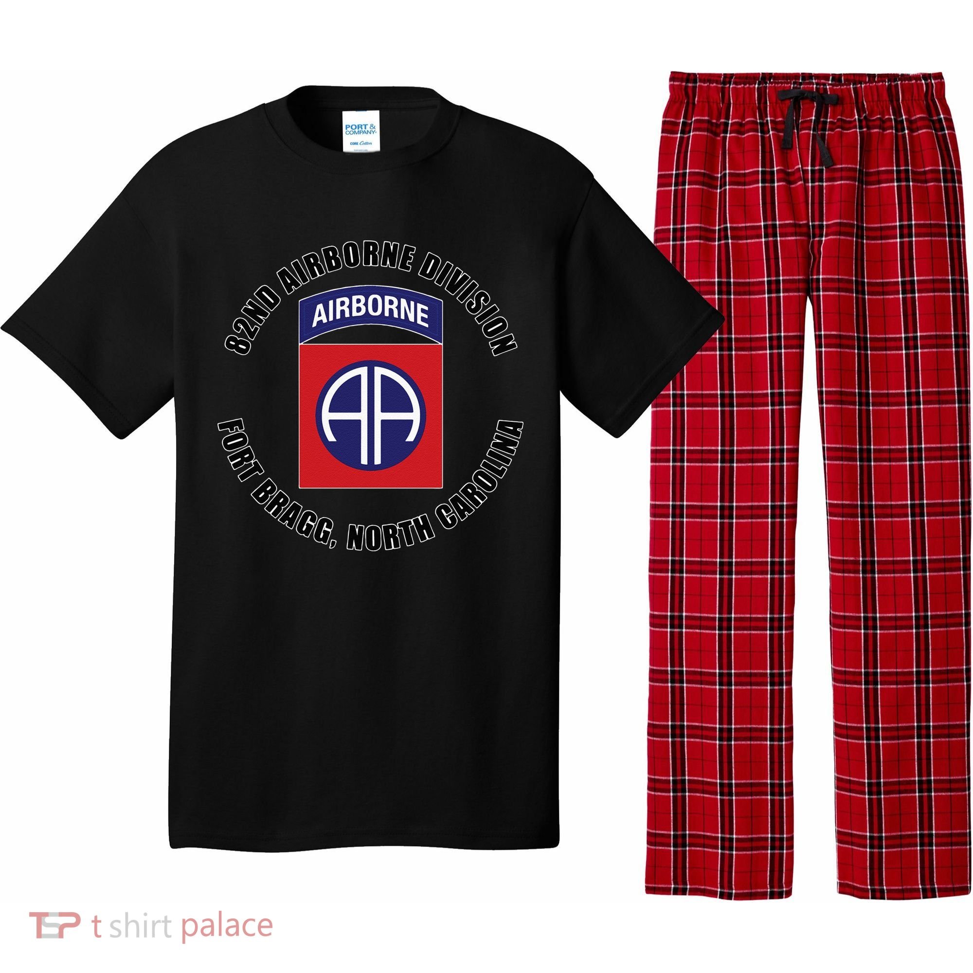 82nd Airborne Division Fort Bragg North Carolina Emblem Vet Pajama Set