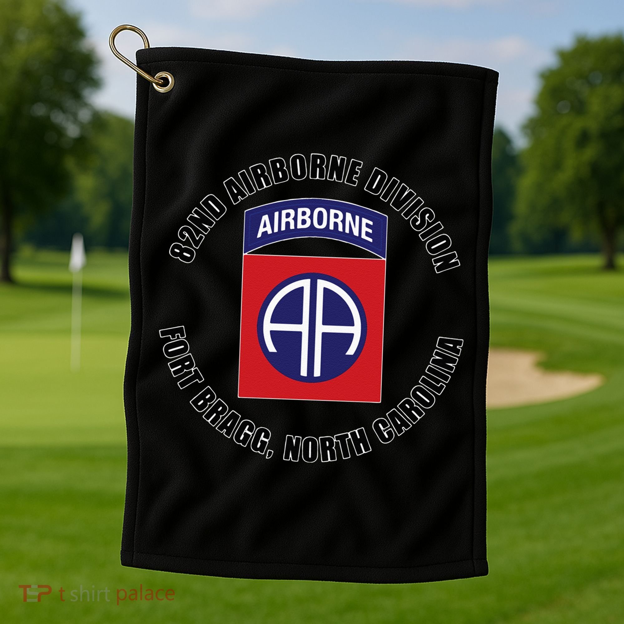 82nd Airborne Division Fort Bragg North Carolina Emblem Vet Golf Towel