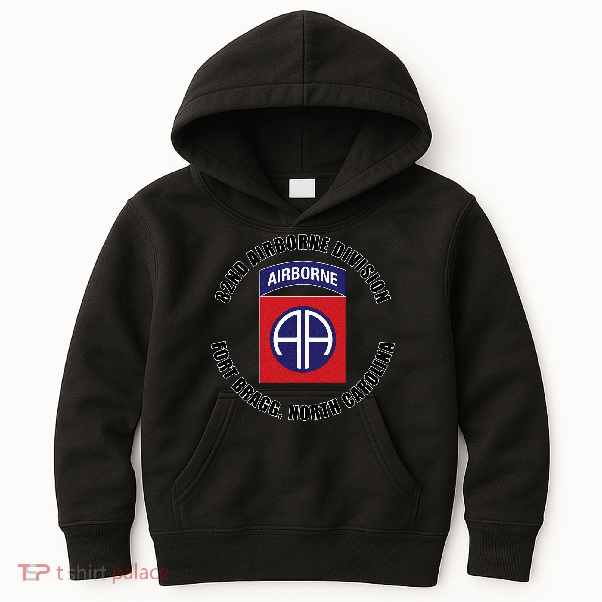 82nd Airborne Division Fort Bragg North Carolina Emblem Vet Kids Hoodie