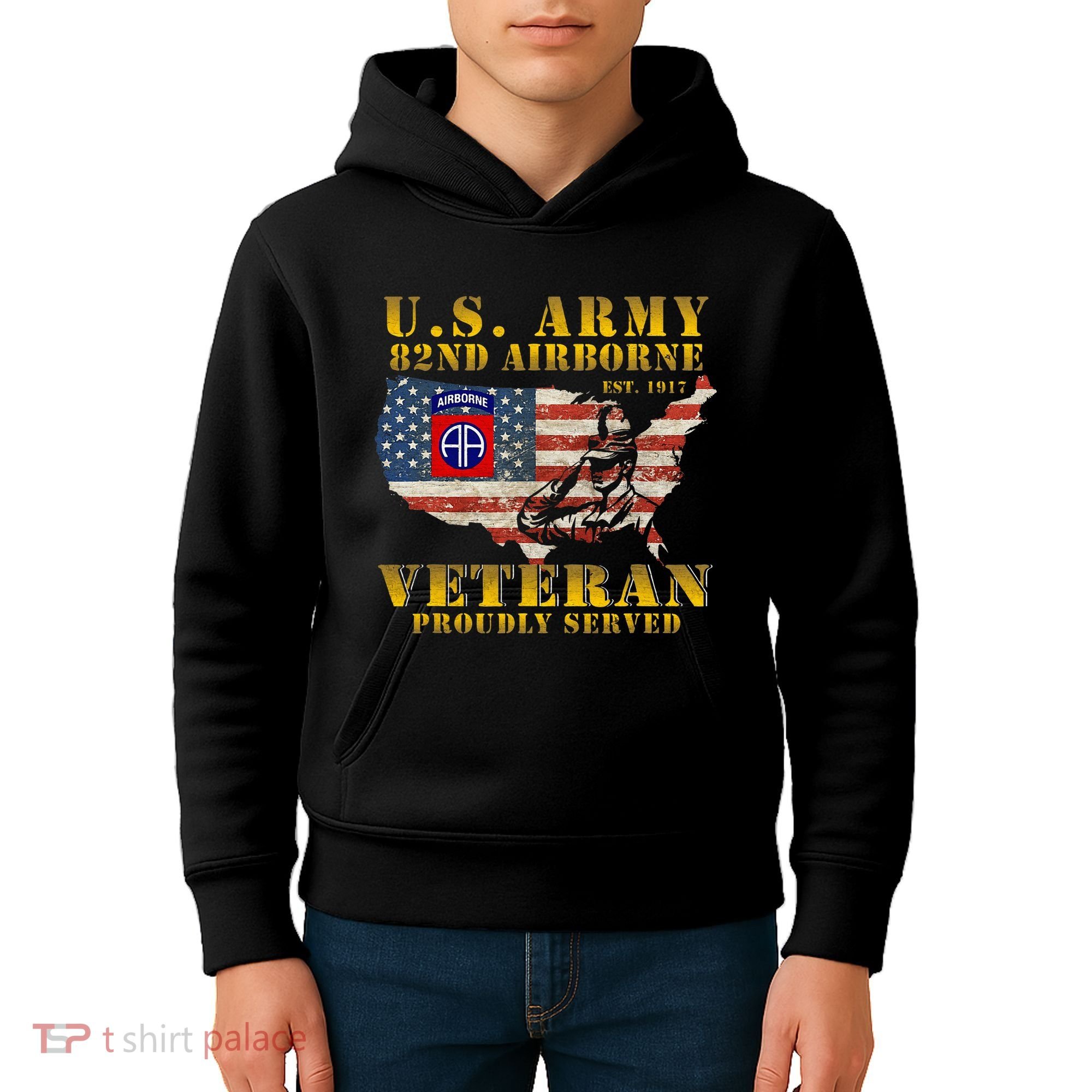 82nd Airborne Division Death From Above Fort Bragg Kids Hoodie