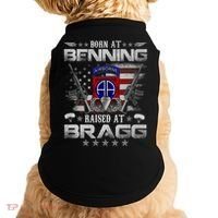 82nd Airborne Division Born At Ft Benning Raised Fort Bragg Doggie Tank thumb 0