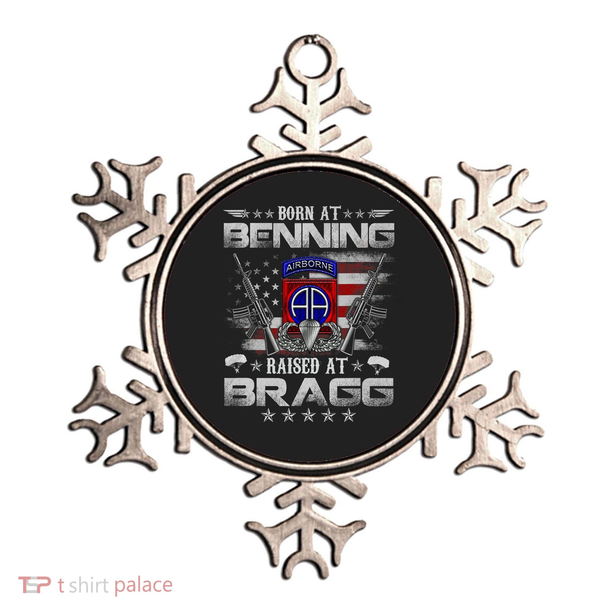 82nd Airborne Division Born At Ft Benning Raised Fort Bragg Ornament
