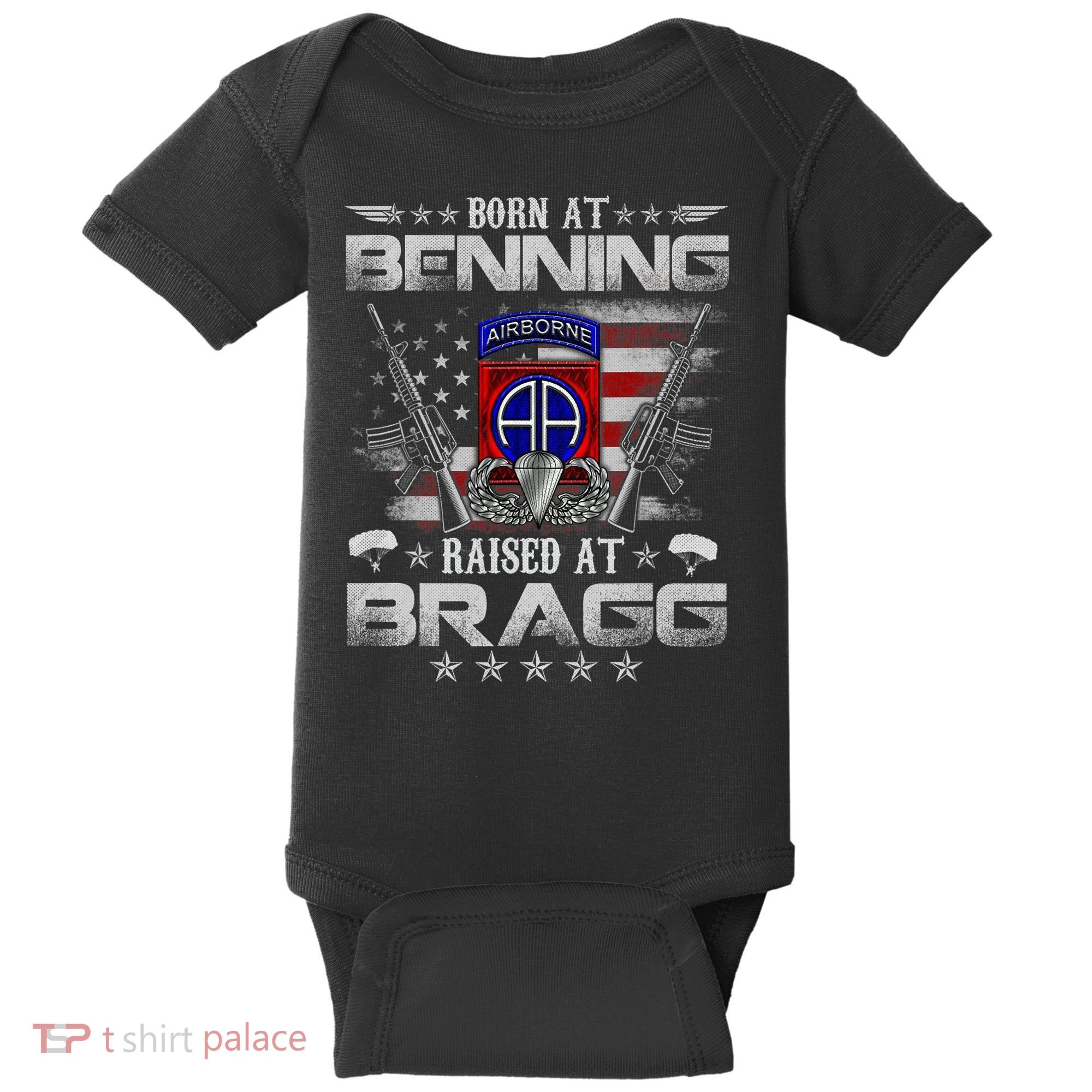 82nd Airborne Division Born At Ft Benning Raised Fort Bragg Baby Bodysuit