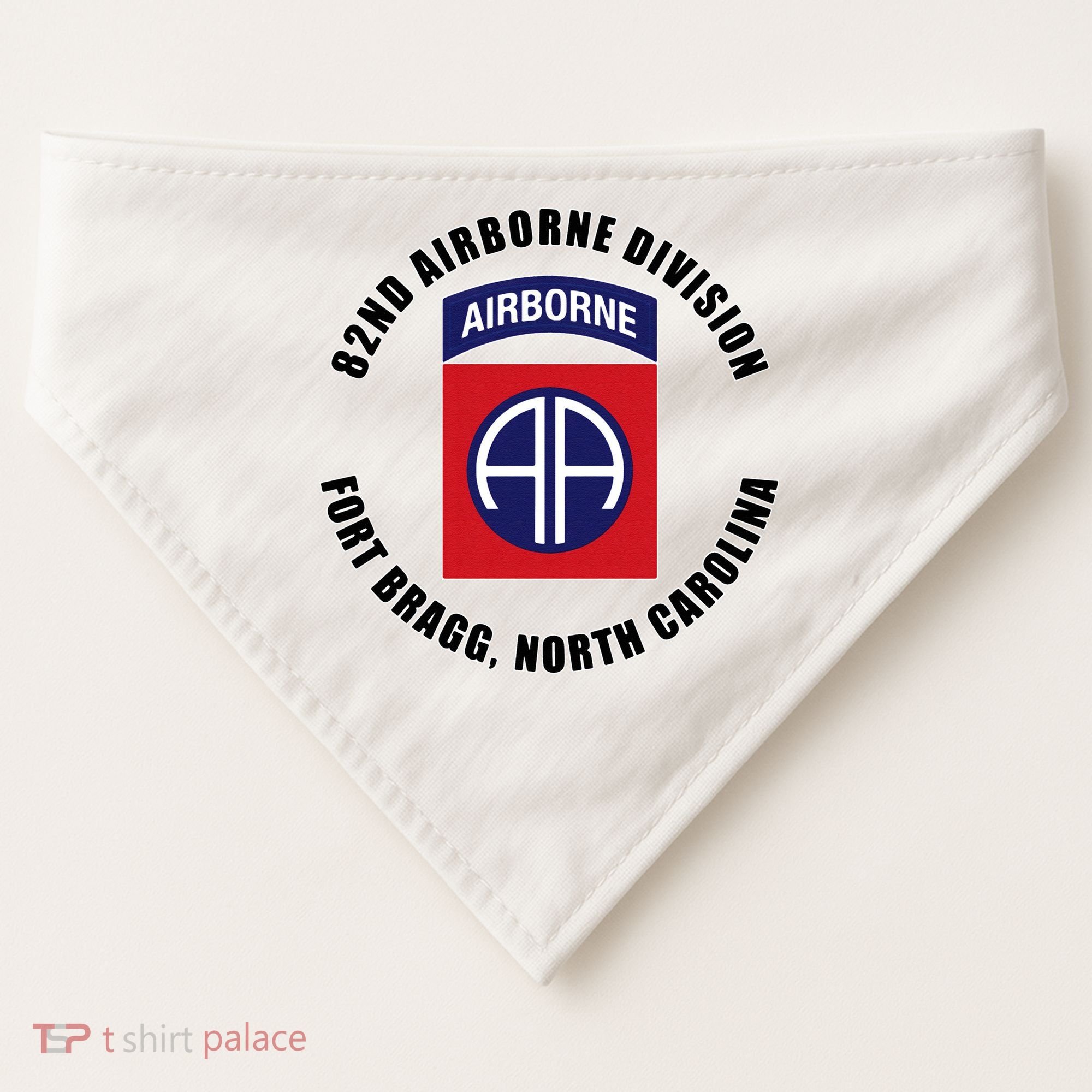 82nd Airborne Division Fort Bragg Military USA-Made Doggie Bandana