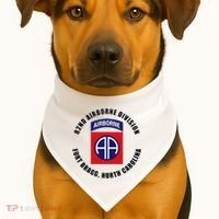 82nd Airborne Division Fort Bragg Military USA-Made Doggie Bandana thumb 1