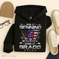 82nd Airborne Division Born At Ft Benning Raised Fort Bragg Hoodie thumb 4
