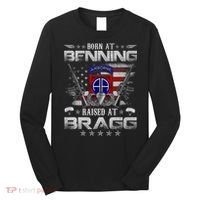82nd Airborne Division Born At Ft Benning Raised Fort Bragg Long Sleeve Shirt thumb 0
