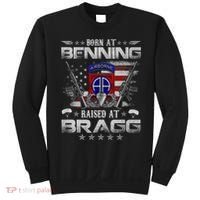 82nd Airborne Division Born At Ft Benning Raised Fort Bragg Sweatshirt thumb 0