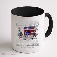 82nd Airborne Division Born At Ft Benning Raised Fort Bragg Coffee Mug thumb 1