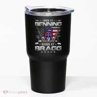 82nd Airborne Division Born At Ft Benning Raised Fort Bragg Tumbler thumb 0