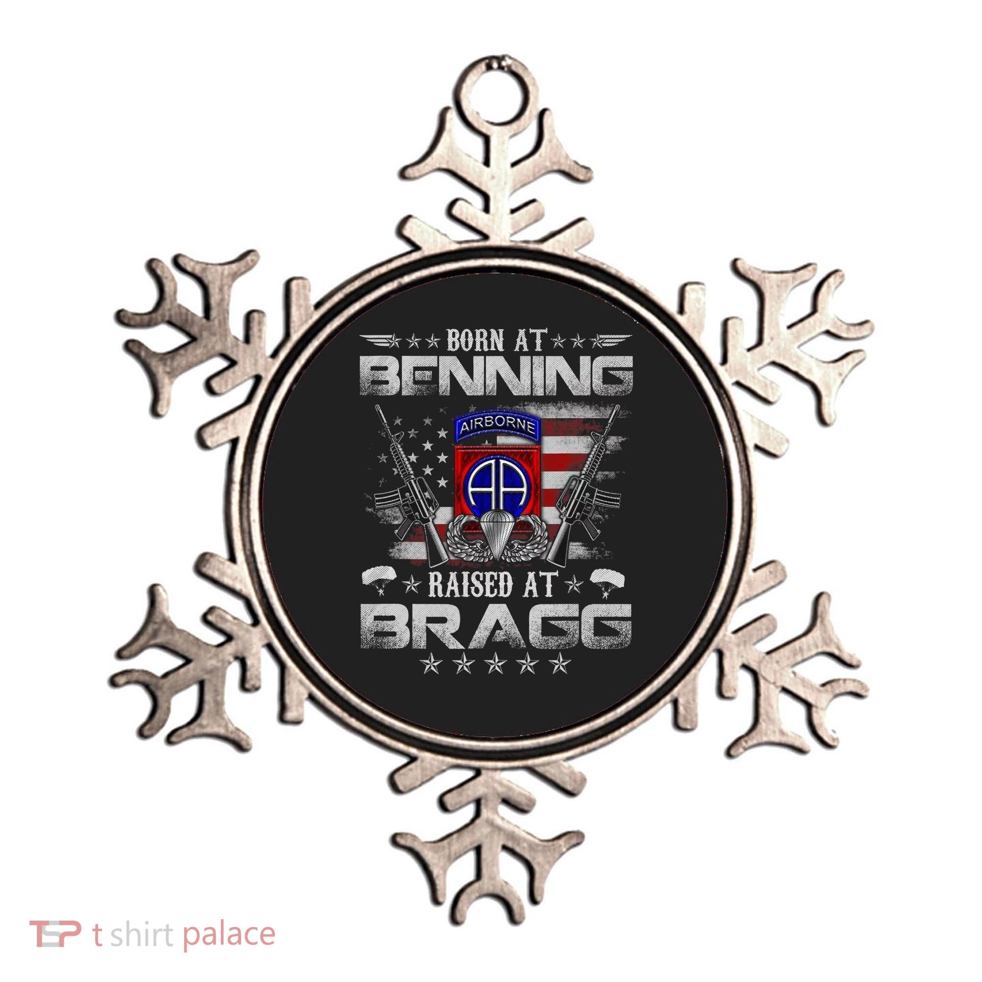 82nd Airborne Division Born At Ft Benning Raised Fort Bragg Ornament