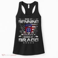 82nd Airborne Division Born At Ft Benning Raised Fort Bragg Women's Tank Top thumb 0