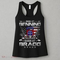 82nd Airborne Division Born At Ft Benning Raised Fort Bragg Women's Tank Top thumb 3