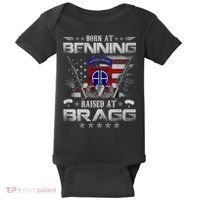 82nd Airborne Division Born At Ft Benning Raised Fort Bragg Baby Bodysuit thumb 0