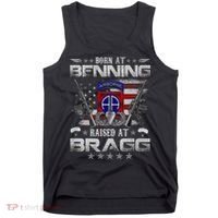 82nd Airborne Division Born At Ft Benning Raised Fort Bragg Tank Top thumb 0