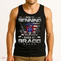 82nd Airborne Division Born At Ft Benning Raised Fort Bragg Tank Top thumb 3