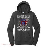 82nd Airborne Division Born At Ft Benning Raised Fort Bragg Women's Hoodie thumb 0