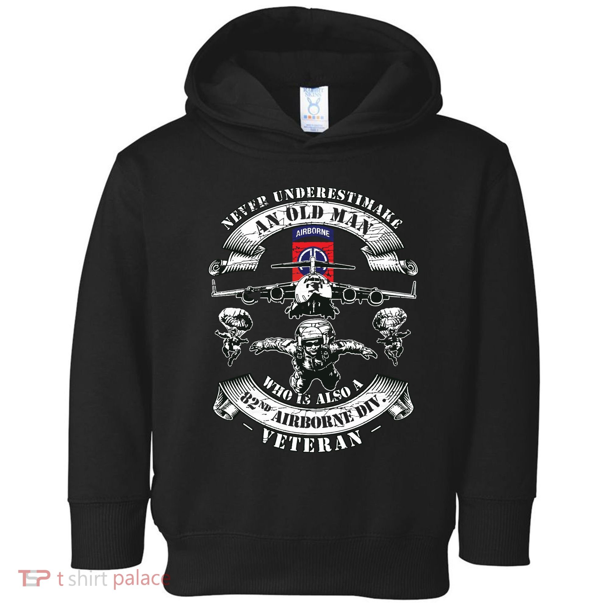 82nd Airborne Division Paratrooper Fort Bragg Veteran Gifts Toddler Hoodie